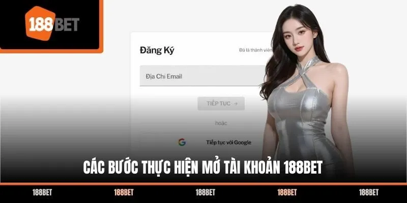 Các bước thực hiện mở tài khoản 188bet
